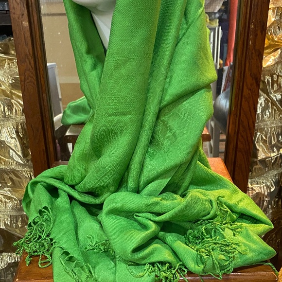 Accessories - Green Pashmina Women's Luxury Pashmina Shawl 68 x 27 NWOTs
